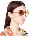 High End Metal Round Sunglasses For Women